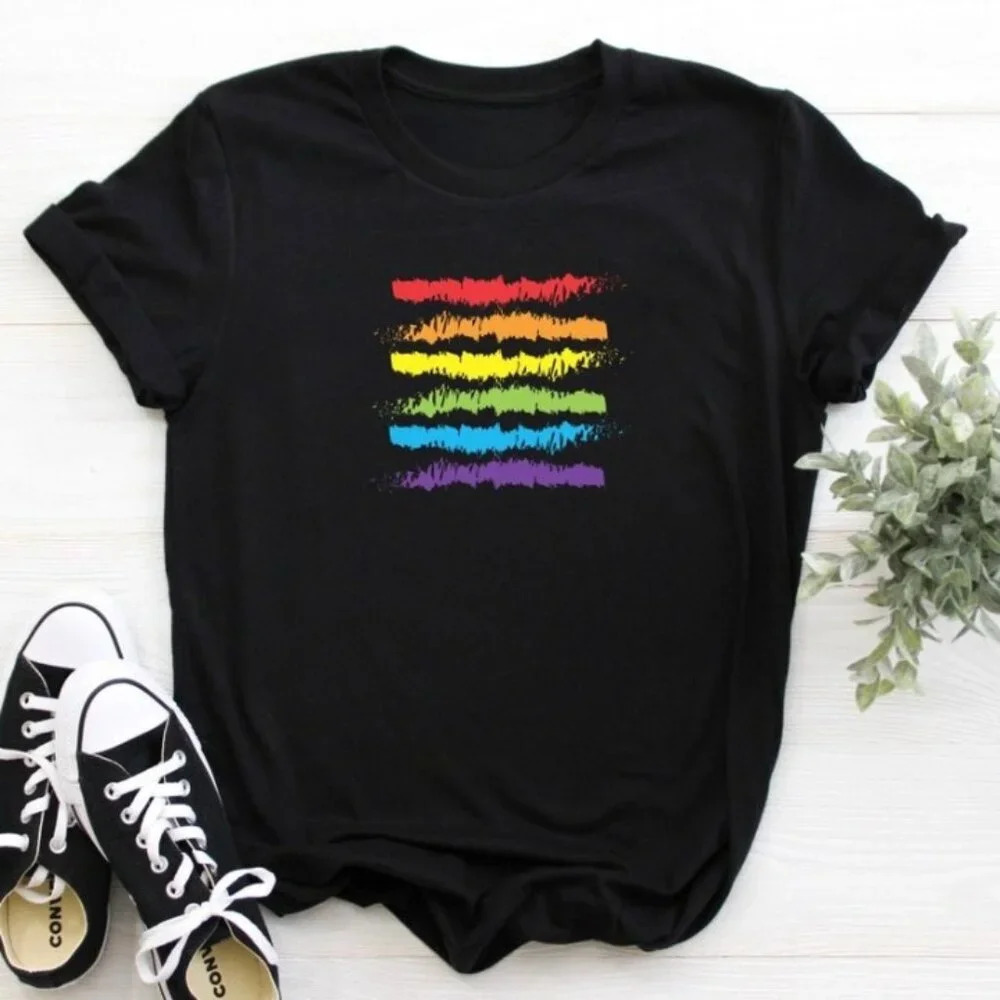 Pride Tshirt Unisex Rainbow Tee Pride Gift Lgbt Flag Tshirt Gay Pride Tee
